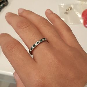 Emerald and Diamond Looking Ring